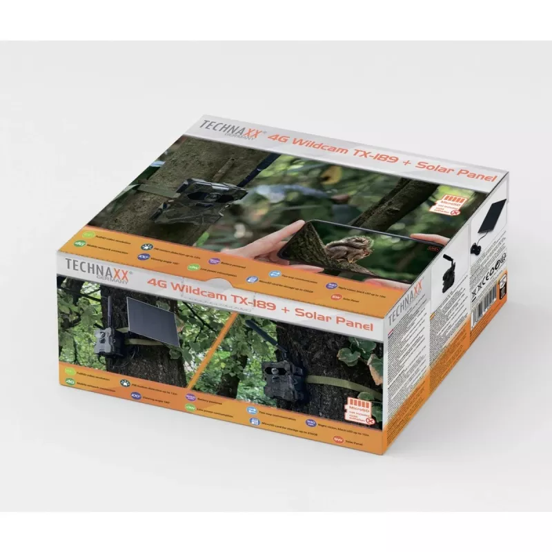 Technaxx 4G Wildcam TX-189 āra kamera 4MP CMOS saules panelis