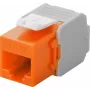 Wentronic Goobay CAT 6a KeyStone RJ45 Jack, neekranēts, 500MHz, oranži balts (90690)