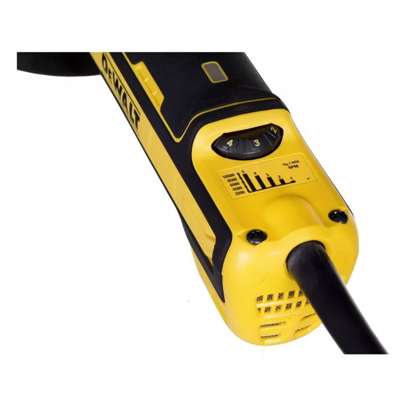 DeWALT DWE4357-QS pārnēsājama slīpmašīna Disku slīpmašīna Melna, Dzeltena 10500 RPM 1700 W