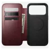 Mobilā tālruņa vāciņš Nomad Modern Leather Folio iPhone 17 Pro Max — āda, TPU, PC, alumīnijs, bordo, 16 cm (6,3 collas)