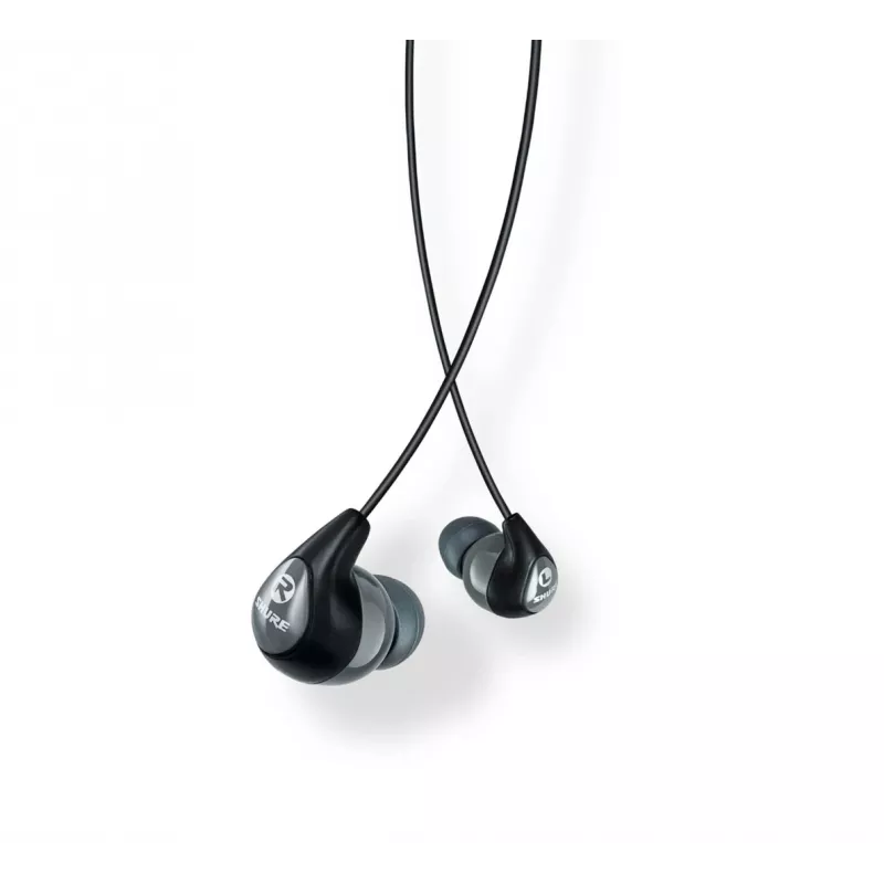 Shure SE112-GR austiņas, vadu, iekšauss, zvaniem/mūzikai, melnas, pelēkas