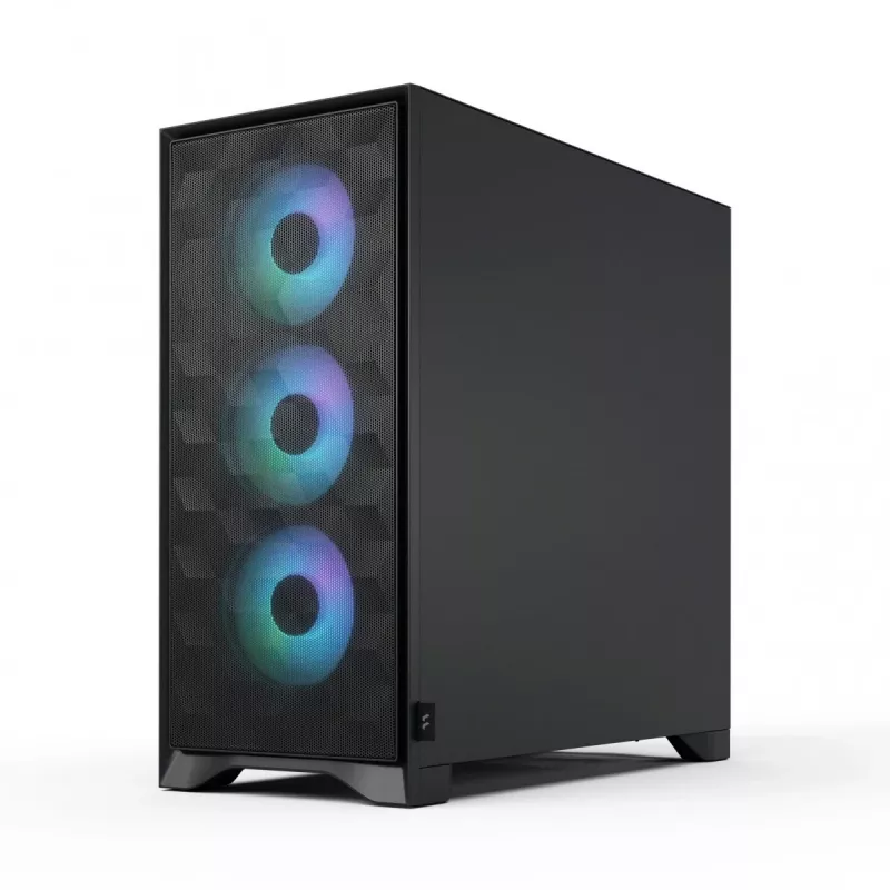 PC Case Fractal Design Pop 2 Air Melns TG RGB Midi Tower — ATX/Micro-ATX/Mini-ITX, 3x120mm priekšā, 1x120mm aizmugurē, 2.5 collu+3.5 collu nodalījumi