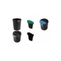 Helit atkritumu papīra grozs 45 litri gaiši pelēks plastmasa ar apkārtējo roktura maliņu