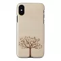 Viedtālruņa maciņš man and wood iPhone X/XS, ābeles koks, melns