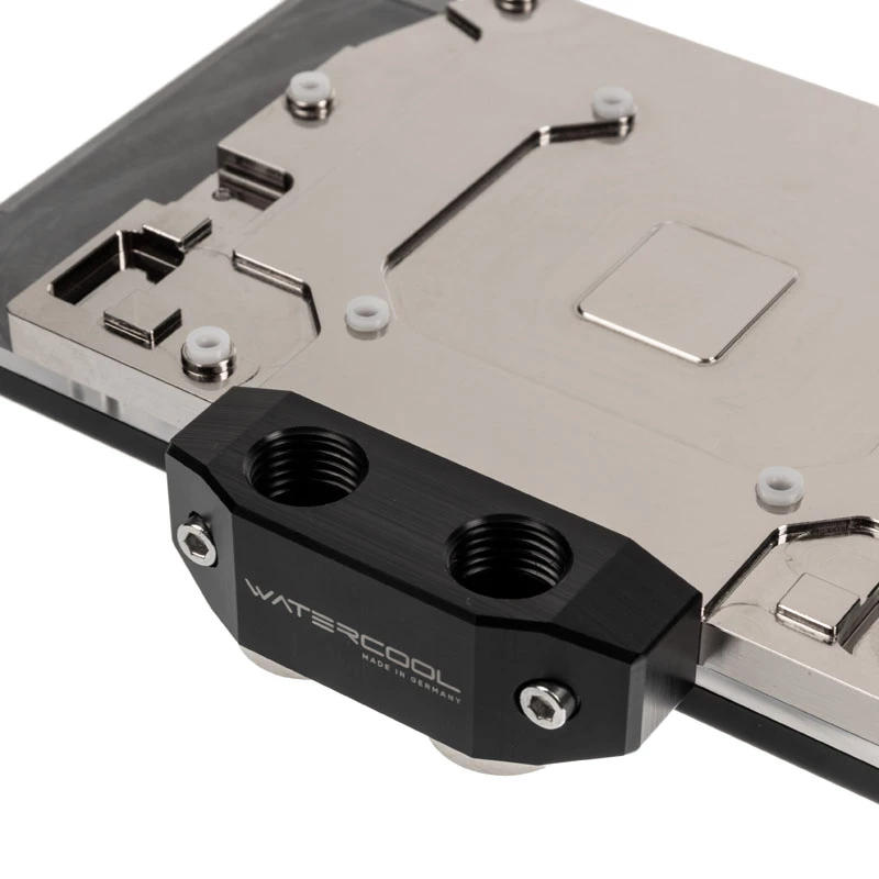Watercool pilna pārklājuma GPU ūdens bloks Heatkiller IV Radeon RX 5700 / XT, akrils + niķelis, RGB, melns