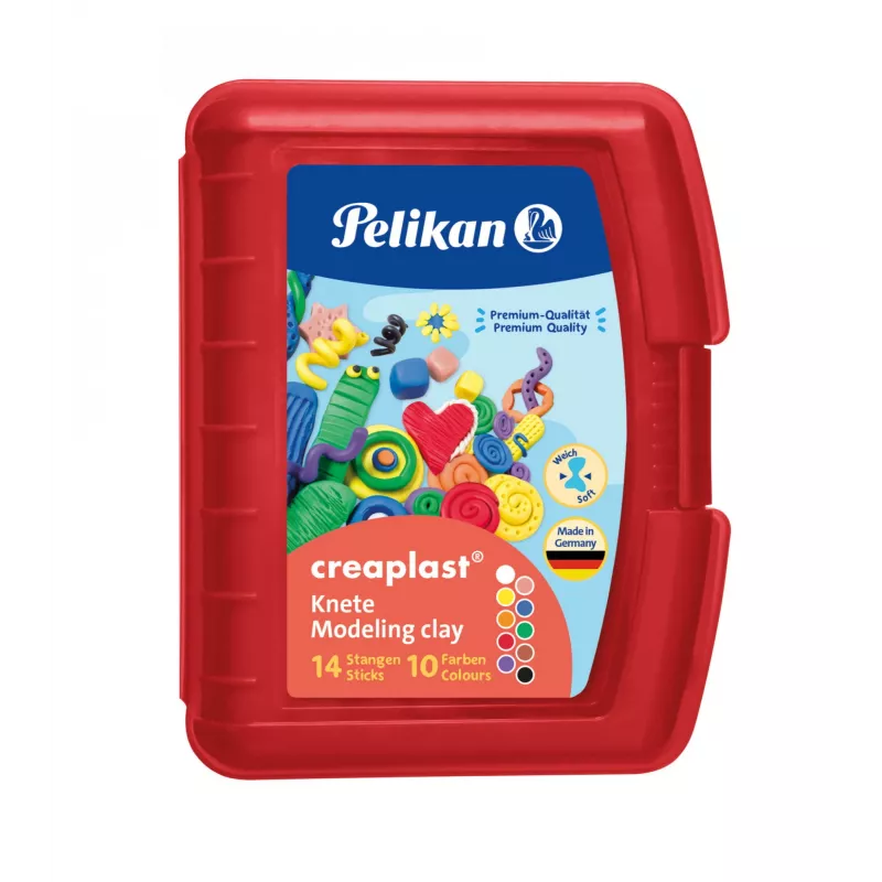 Modelējamā māla Pelikan Creaplast 240 g Daudzkrāsaina 14 gab.