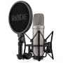 Studijas kondensatora mikrofons RØDE NT1‑A 5th Gen — kardioīds, XLR/USB, 24/32‑bitu, līdz 192 kHz, maks. SPL 142 dB, sudraba krāsā
