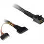 SFF kabelis Inter-Tech SFF-8643 SFF-8639 Melns Kompakts dizains