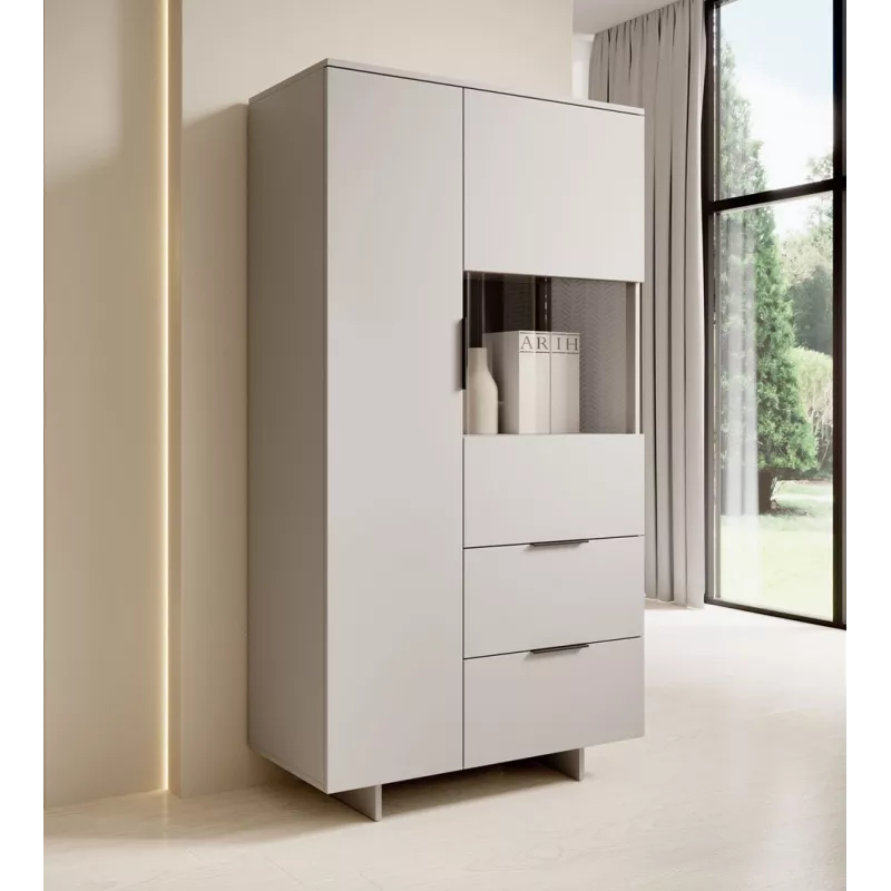 Uzglabāšanas skapis cama meble ALMA 90x41.5xH170 cm kašmira krāsā — stāvošs pie sienas