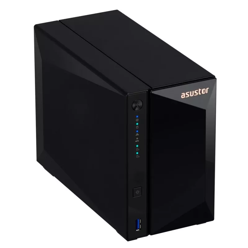 Asustor DRIVESTOR 2 Pro Gen2 AS3302T v2 NAS Realtek RTD1619B 2 GB DDR4 ADM Melns