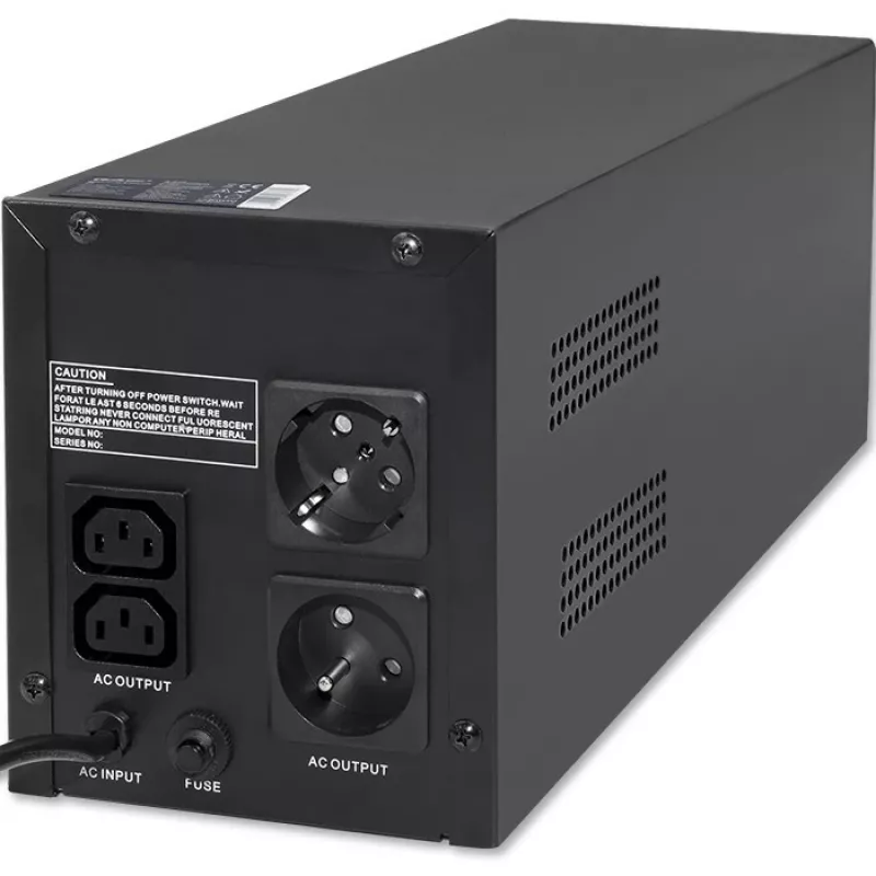 Nepārtrauktās barošanas avots UPS Qoltec 53775 1.2 kVA 720 W 4 AC kontaktligzdas