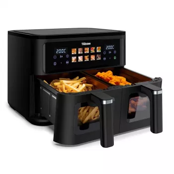 Karstā gaisa fritieris Tristar FR-9075 Double 9 L, 2500 W, skārienvadība, LCD, melns, 60 °C min