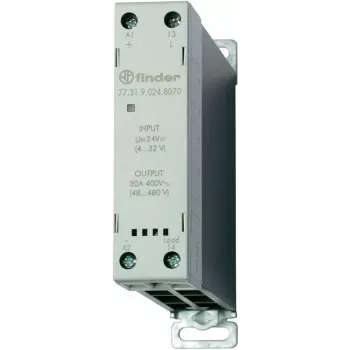 Finder elektroniskais relejs (SSR), sērija 77 77.31.9.024.8070 1 normāli atvērts kontakts 30 A (77.31.9.024.8070)
