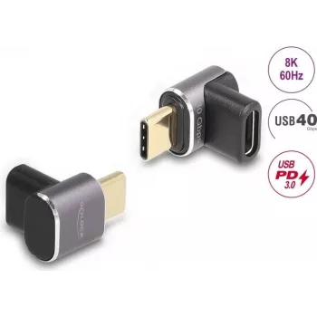 USB adapteris DeLOCK 60059 40 Gbps USB Type-C PD 3.0 100 W leņķveida