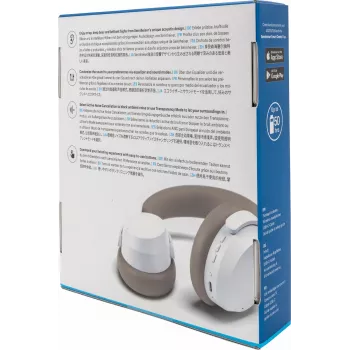 Austiņas Sennheiser ACCENTUM Wireless — Bluetooth 5.2 1. klases, 50 h baterija, 0,8 Ah, baltas, apkārtauss, iebūvēts mikrofons
