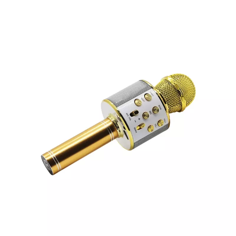 Mikrofons MANTA MIC10-G Gold kardioīds pārnēsājams — kardioīds kondensatora tipa, rokas dizains