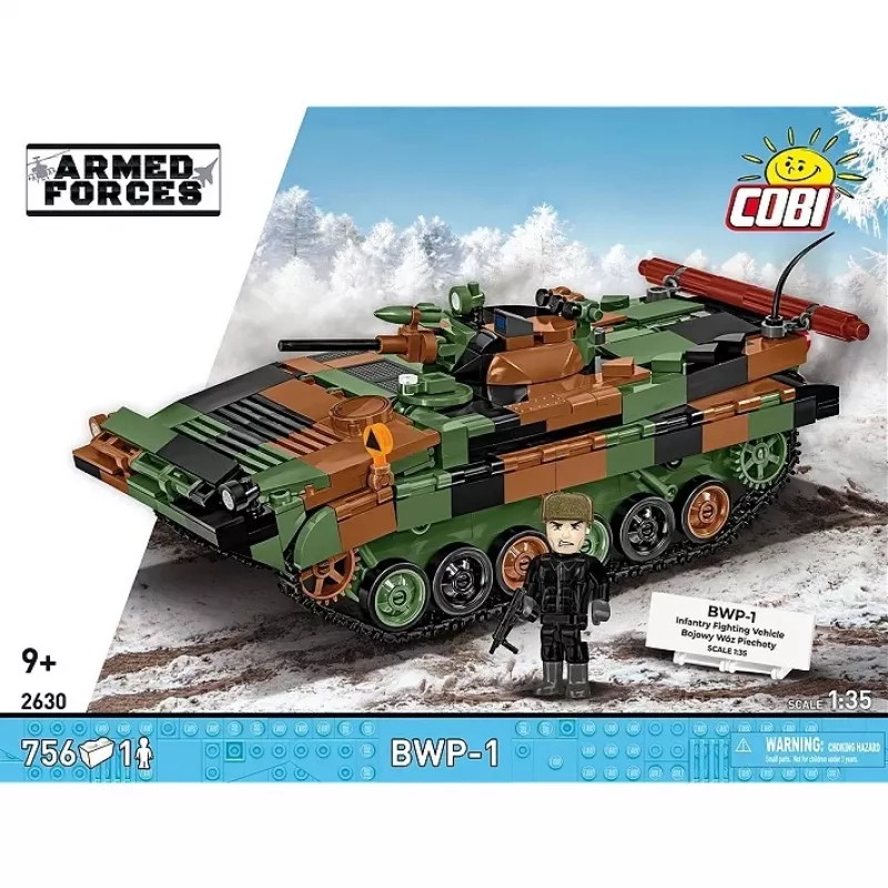 Bloku komplekts Cobi Armed Forces BWP-1 2630 — Polijas/Ukrainas amfībijas kājnieku kaujas mašīnas modelis