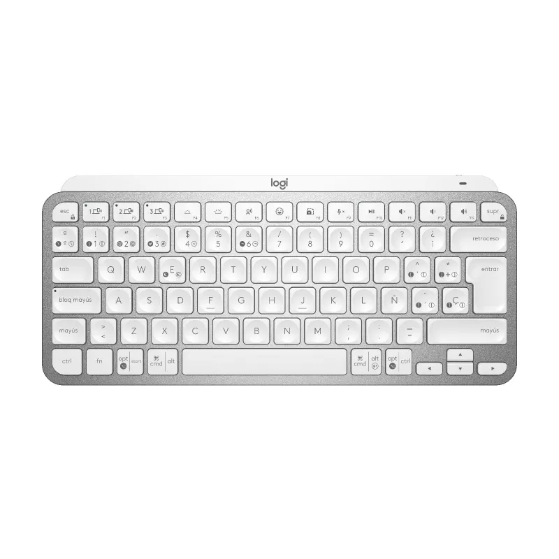 Mxkeys Mini Wrls Illuminated KB Pale pelēka - Esp - Mediter
