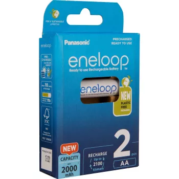 Uzlādējamās baterijas PANASONIC ENELOOP AA 2000 mAh 2 gab. (BK-3MCDE/2CP)