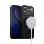 Telefona vāciņš Crong MagSafe iPhone 17 Pro — hibrīda melns