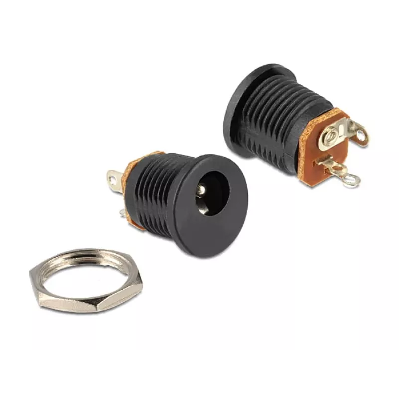 Savienotāju adapteris DeLOCK 65503 DC 2.1 x 5.5 mm Melns