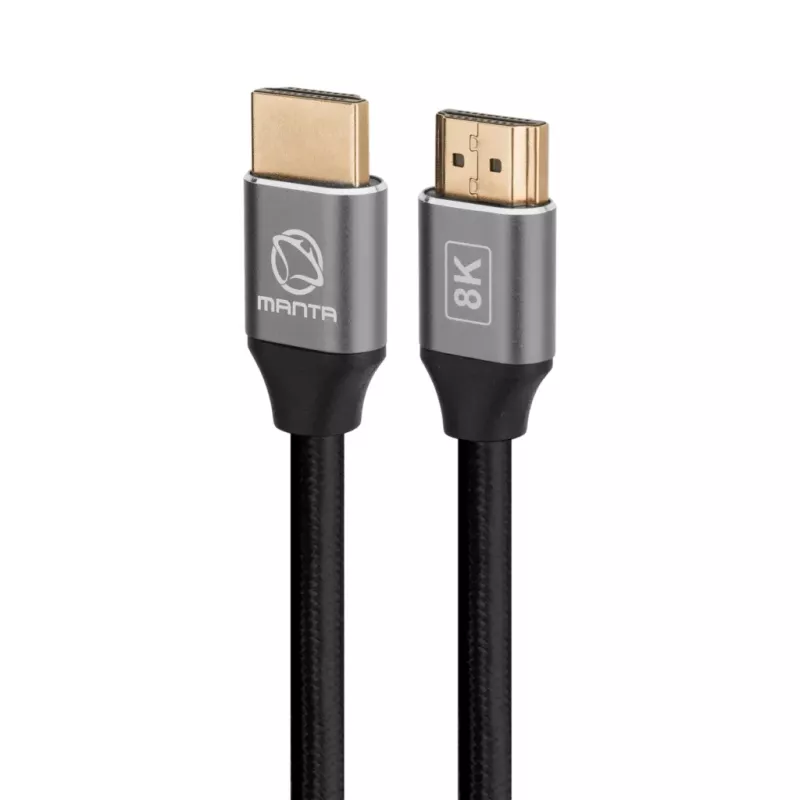 HDMI kabelis MANTA HDMI-3MC 3 m — atbalsta līdz 8K izšķirtspējai