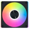 120mm Lian Li UNI FAN CL Wireless Reverse Melns — modelis 12RCL1W1B, magnētiskais savienotājs, modulārs RGB