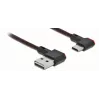 USB kabelis DeLOCK EASY-USB 2.0 Type-A vīrieša uz Type-C vīrieša 0.5m melns