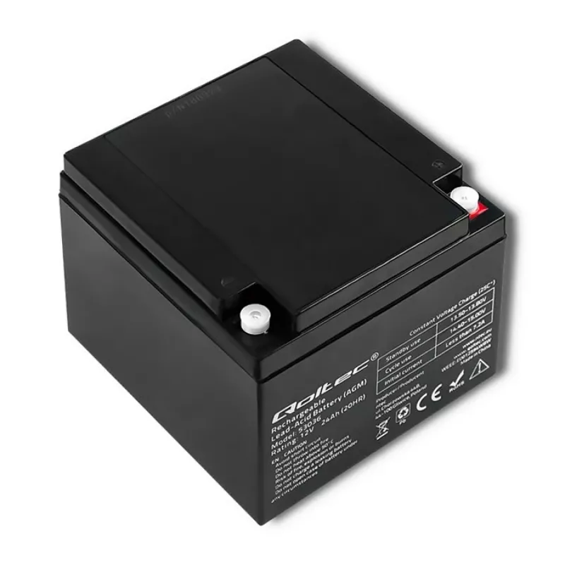 Qoltec 53036 AGM akumulators | 12V | 24Ah | maks. 360A