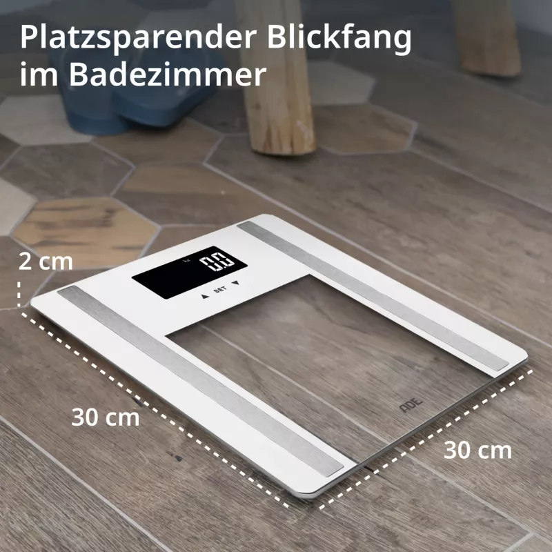 Ķermeņa analīzes svari ADE BA2300-2 ar Bluetooth un ķermeņa tauku mērīšanu