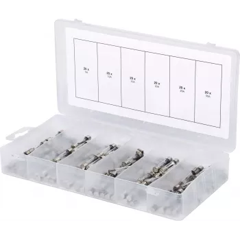 Drošinātāju sortiments ks tools 970.0270 – 120 gab., plakanie drošinātāji 5–30 A