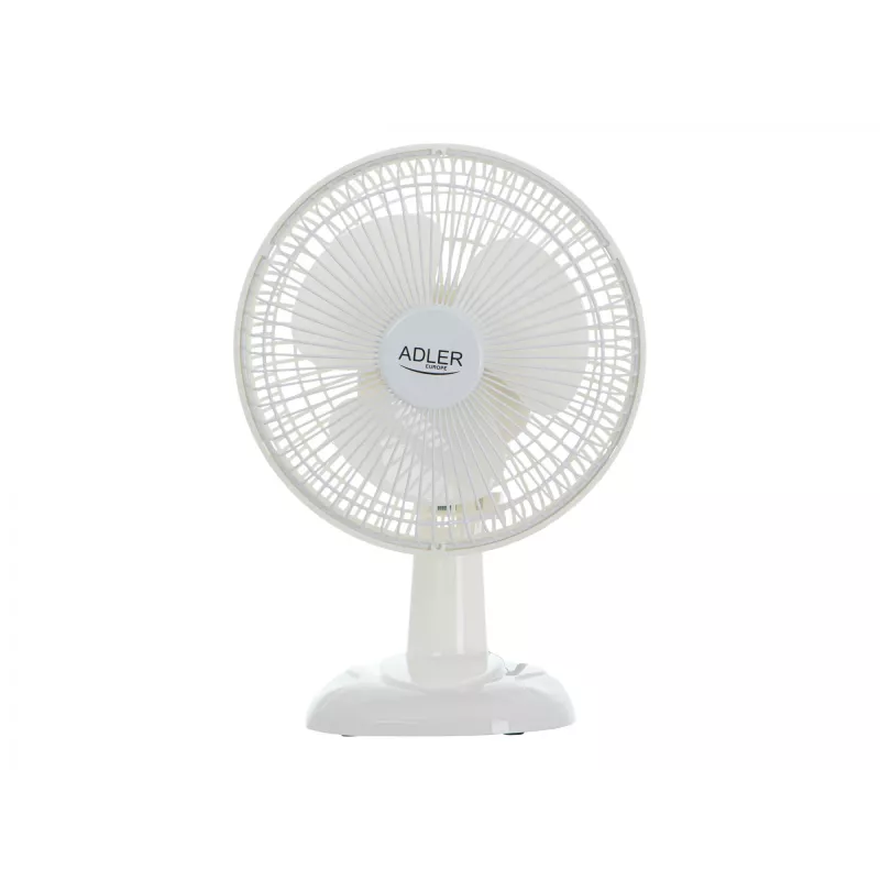 Adler | Ventilators ar skavu | AD 7317 | Galda ventilators | Balts | Diametrs 15 cm | Ātrumu skaits 2 | 30 W