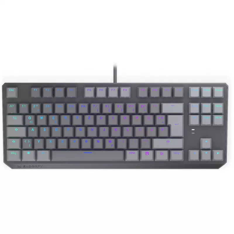 Mehāniskā tastatūra ENDORFY Thock V2 TKL ar sarkanajiem slēdžiem, Tenkeyless, VĀ izkārtojums