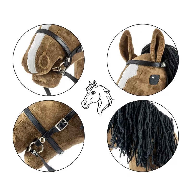 Zirgs uz kociņa Hobby Horse tumši brūns