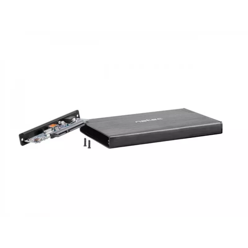 NATEC RHINO GO korpuss USB 3.0 2,5'' SATA HDD/SSD, melns alumīnijs