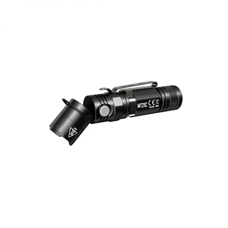 Rokas lukturītis Nitecore MT21C, 1000 lm, 131 mm, 103,5 g, saderīgs ar 18650 vai CR123, melns