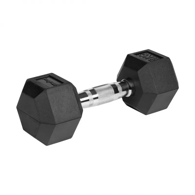 REBEL ACTIVE gumjotas čuguna hanteles 2x8 kg