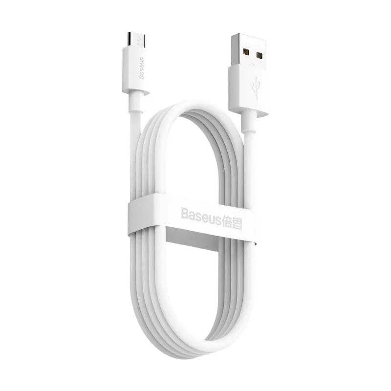 USB A uz Micro‑USB B kabelis Baseus TZCAMZJ-02 1,5 m Balts