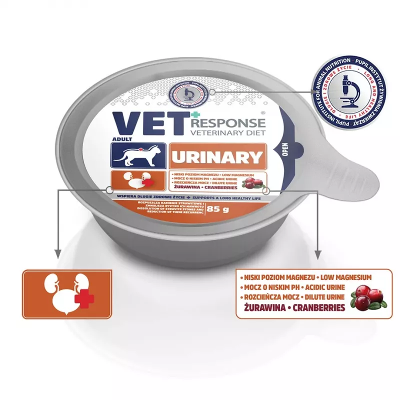 VET RESPONSE Urinary - mitrā kaķu barība - 85g