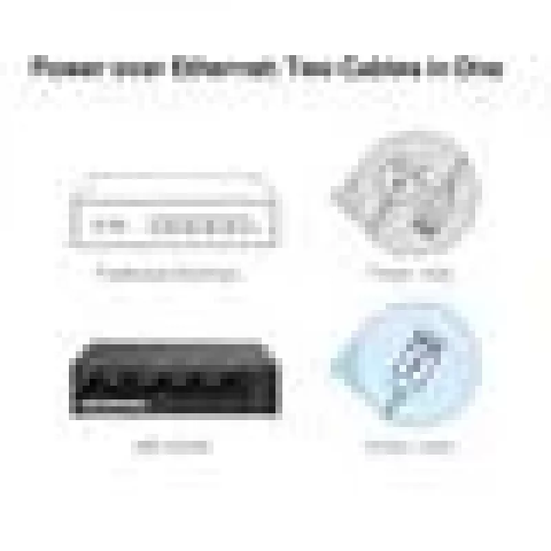 Mercusys 5 portu Gigabit darbvirsmas slēdzis ar 4 portu PoE+
