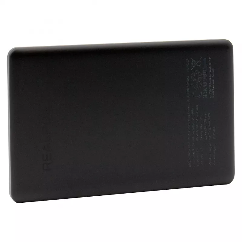 RealPower PB-5000 MAG 5000 mAh ārējais akumulators, bezvadu uzlāde, USB-C, 20 W, melns