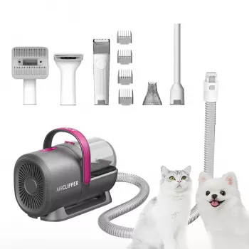PETKIT DT5-EU Putekļu sūcējs un matu griezējs kaķiem un suņiem, melns/violets