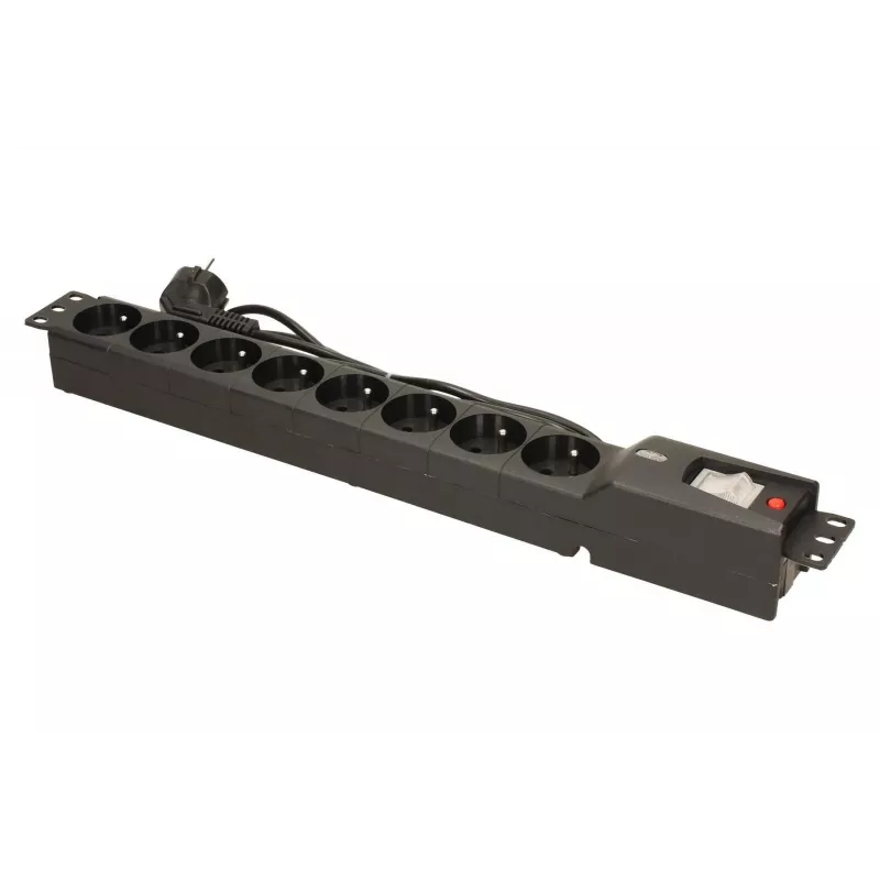 LESTAR LXARM 810 G-A K.:CZ 1,5M 19PDU Melns 8 maiņstrāvas kontaktligzdas 230 V 1,5 m