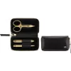 Manikīra komplekts ZWILLING Twinox Gold Edition 97747-004-0 — 3-daļīgs melnā ādas futlārī