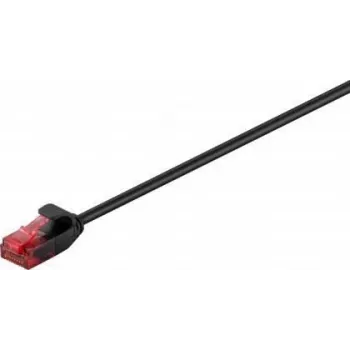 Wentronic Goobay CAT 6 plāns-komutācijas kabelis, U/UTP, Melns, 0.25 m - Vara materiāls (71548)
