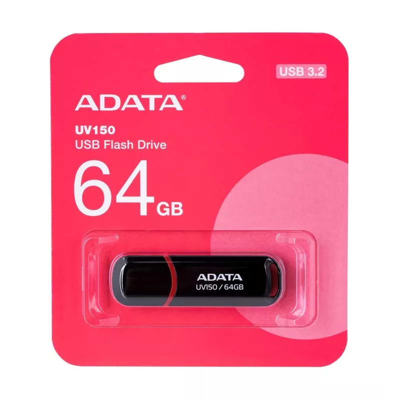 ADATA 64GB DashDrive UV150 USB zibatmiņa USB Type-A 3.2 Gen 1 (3.1 Gen 1) Melna