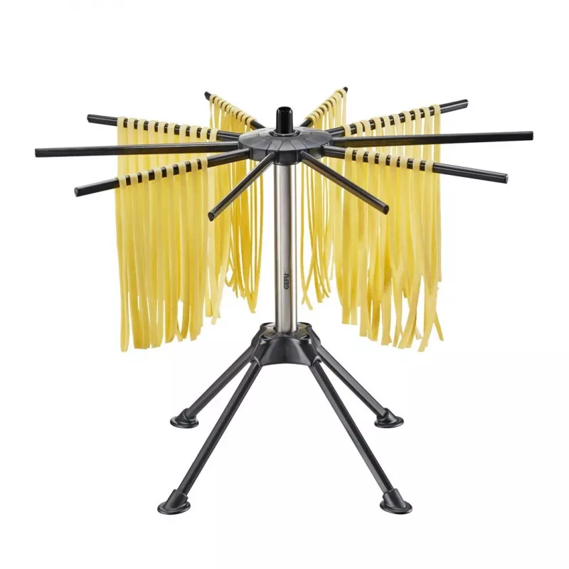 Pasta žāvētājs GEFU Diverso G-28371 — nerūsējošais tērauds, 4 līmeņi, salokāms, 420×302 mm
