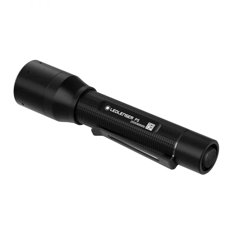 Rokas lukturītis Ledlenser P5 melns, LED, 140 lm, AA baterija, IP54, alumīnijs, kabatas klipsis