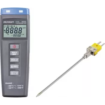 VOLTCRAFT K102 + TP 203 temperatūras mērierīce -200 līdz +1370 °C K tipa zonde