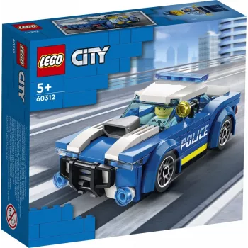 LEGO 60312 City Police Car rotaļlieta bērniem 5+ gadi ar policista minifigūru neliela dāvana Adventures sērija pakaļdzīšanās transportlīdzeklis būvēšanas komplekts Single